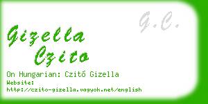 gizella czito business card
