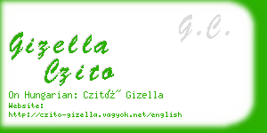 gizella czito business card